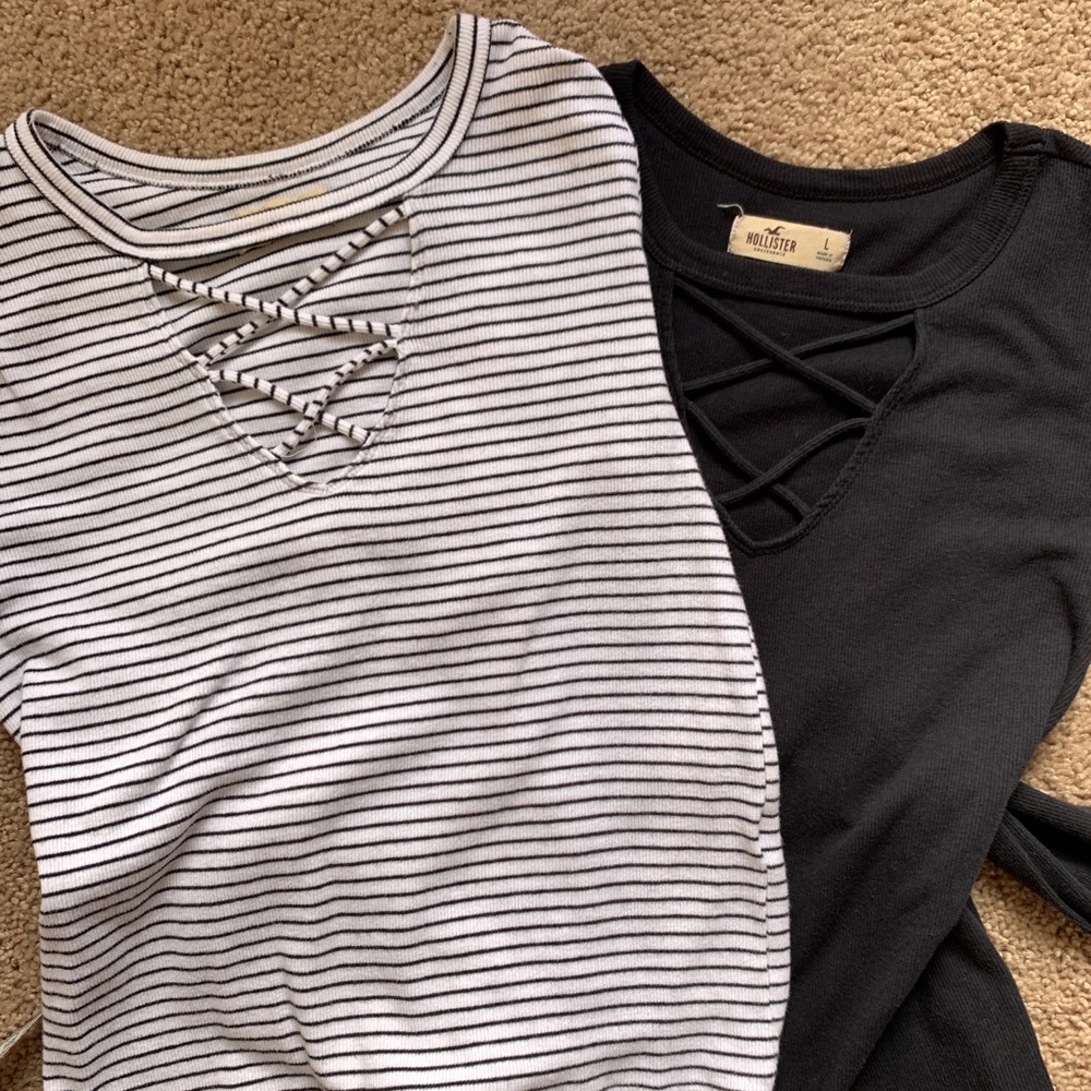 2 Hollister long sleeve shirts